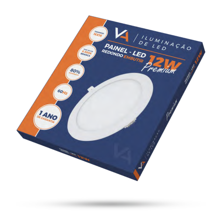 Painel Led Redondo Sobrepor