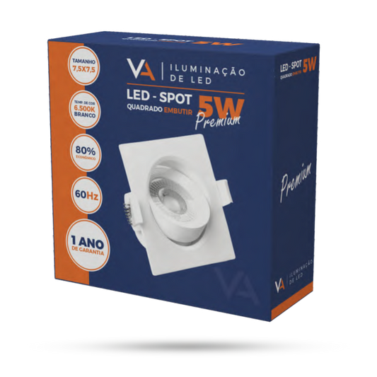 Spot Led Quadrado Embutir